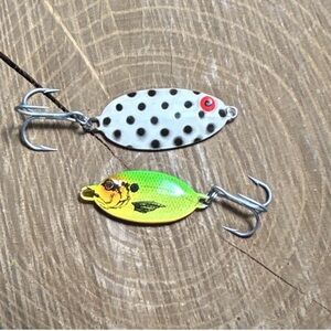Two Vintage Metal Spoon Fishing Lures